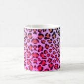 Mug Élégant motif de cheetah léopard rose et orange (Centre)