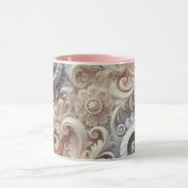 Mug Élégant Motif de dentelle Pastel Gradient (Centre)