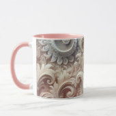 Mug Élégant Motif de dentelle Pastel Gradient (Gauche)