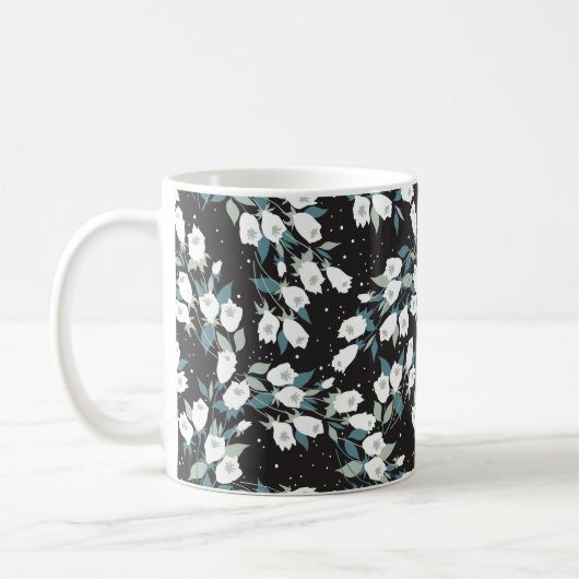 Mug Élégant Motif de fleur de tulipe Arrière - plan no (Gauche)