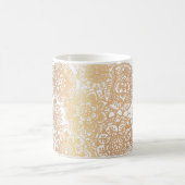 Mug Élégant Motif de Mandala blanc or (Centre)