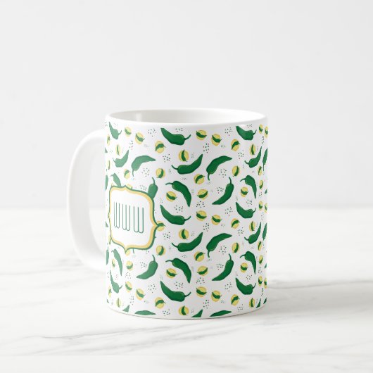 Mug Élégant Motif du Chili vert (Devant gauche)
