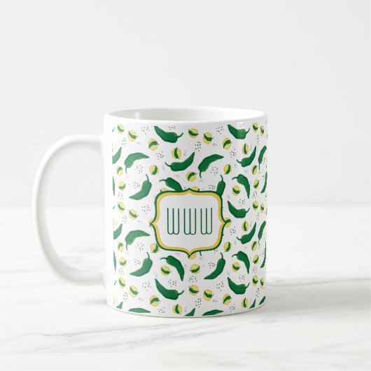 Mug Élégant Motif du Chili vert (Gauche)