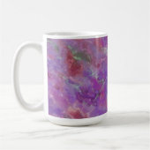 Mug Élégant Motif en marbre rose, violet et argenté (Gauche)