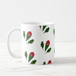 Mug Élégant motif floral Abstrait Roses et Feuilles