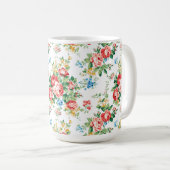 Mug Elégant motif floral avec élément de design Rose (Devant droit)