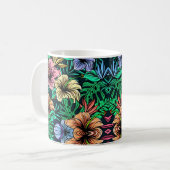 Mug Élégant motif floral avec vibrant botanique (Devant gauche)