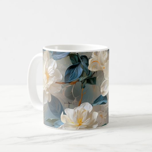 Mug Élégant motif floral Gardenia (Devant gauche)