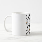 Mug Élégant motif floral noir et blanc (Gauche)