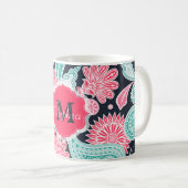 Mug Elégant motif floral paisley tendance (Devant droit)