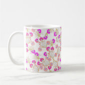 Mug Élégant Motif floral rose sans joint (Gauche)