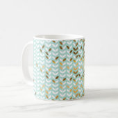 Mug Élégant Motif Gold Green Leaf (Devant gauche)
