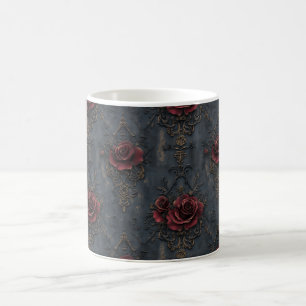 Mug Élégant Motif gothique Vintage avec Roses rouges