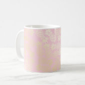 Mug Élégant motif moderne d'ananas et d'or rose (Devant gauche)
