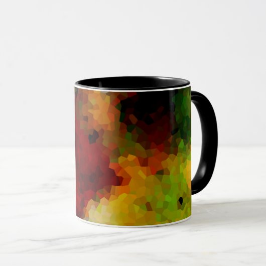 Mug Élégant, motif mosaïque, multicolore, abstrait (Devant droit)