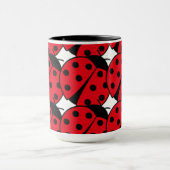 Mug Élégant motif noir rouge Ladybug (Centre)