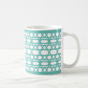 Mug Élégant Motif Turquoise Abstrait