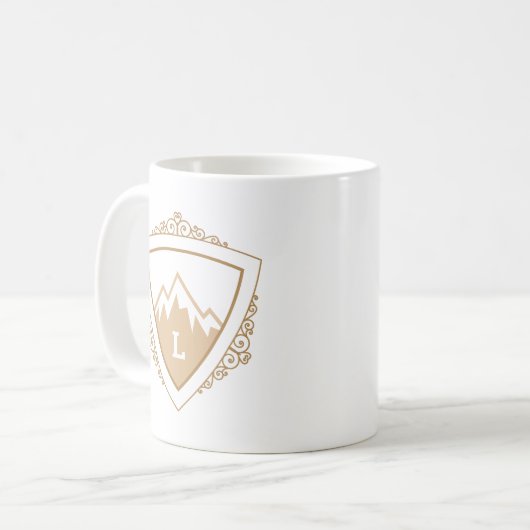 Mug Elegant Mountain Crest Monogram (Devant gauche)