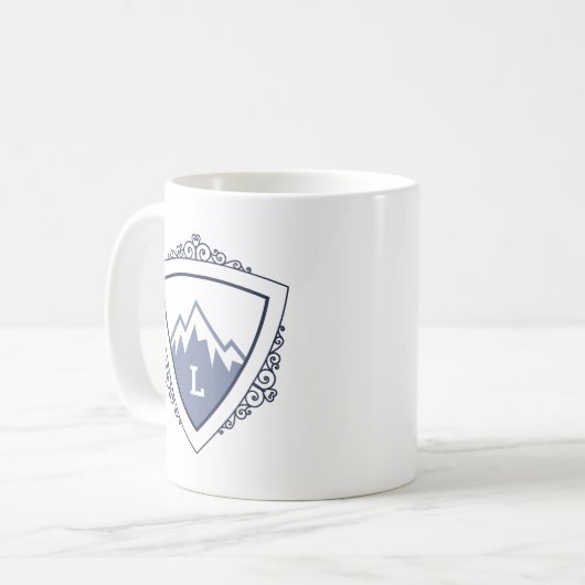 Mug Elegant Mountain Crest Monogram (Devant gauche)