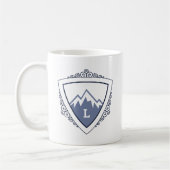 Mug Elegant Mountain Crest Monogram (Gauche)