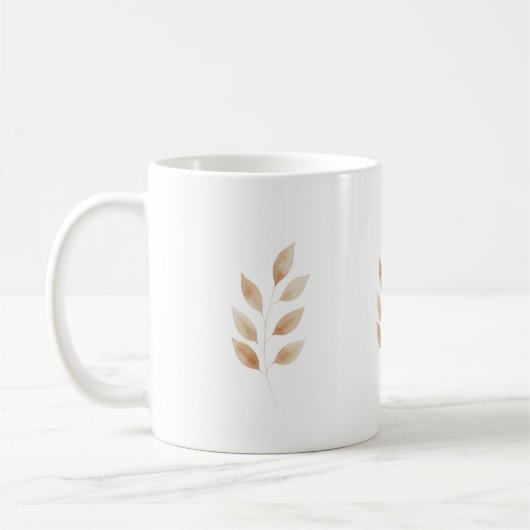 Mug Elegant Nature-Inspired Coffee Cup in Neutral  (Gauche)