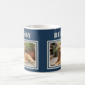 Mug Elegant Navy Blue Dog Pet Photo  (Centre)