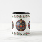 Mug Élégant Noël botanique de vacances (Centre)