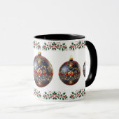 Mug Élégant Noël botanique de vacances (Devant droit)