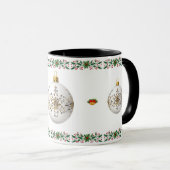 Mug Élégant Noël botanique décoratif (Devant droit)