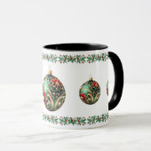 Mug Élégant Noël botanique décoratif (Devant droit)