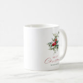Mug Élégant Noël Holly (Devant droit)