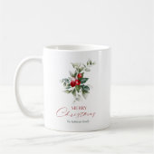 Mug Élégant Noël Holly (Gauche)