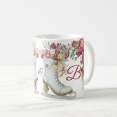 Mug Élégant Noël Patinage sur glace (Devant droit)