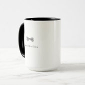 Mug Elégant noir et blanc Fête des mariées cadeau Bow (Devant gauche)