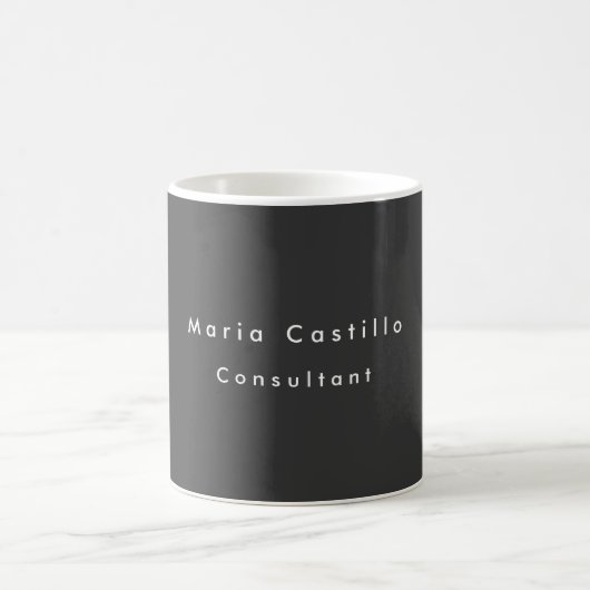 Mug Élégant noir minimaliste moderne (Centre)