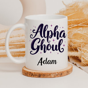 Mug Élégant nom "Alpha Ghoul" Halloween Calligraphie