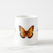Mug Élégant nom Brown et noir monogramme Papillon (Centre)