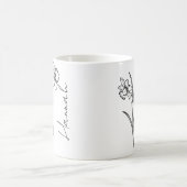Mug Élégant nom de script Mars Fleur de naissance Daff (Centre)
