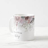 Mug Élégant nom floral rose Dusty (Devant gauche)