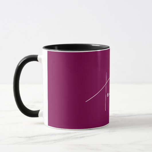Mug Élégant Nom Personnalisé Moderne Cadeau (Gauche)