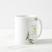 Mug Élégant Olive Feuille Gold Première Communion sain (Devant droit)