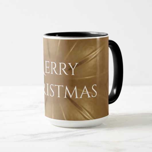 Mug Elégant or Brown Noël Kaleidoscope Star (Devant droit)