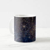 Mug Elégant or et bleu foncé Motif de mandala (Devant gauche)