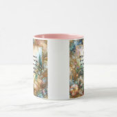 Mug Élégant or rose Floral Romans Écriture Art (Centre)