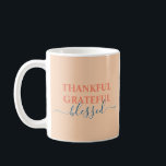 Mug Élégant orange reconnaissant béni<br><div class="desc">Élégant orange reconnaissant reconnaissant béni café mug</div>