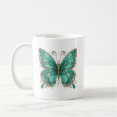 Mug Elégant papillon Turquoise Classic Ceramic (Gauche)