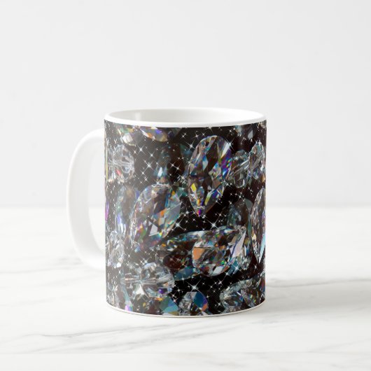 Mug Élégant Parties scintillant de diamant (Devant gauche)