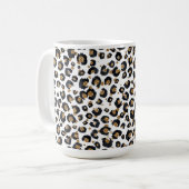 Mug Élégant Parties scintillant d'or Motif Leopard (Devant gauche)