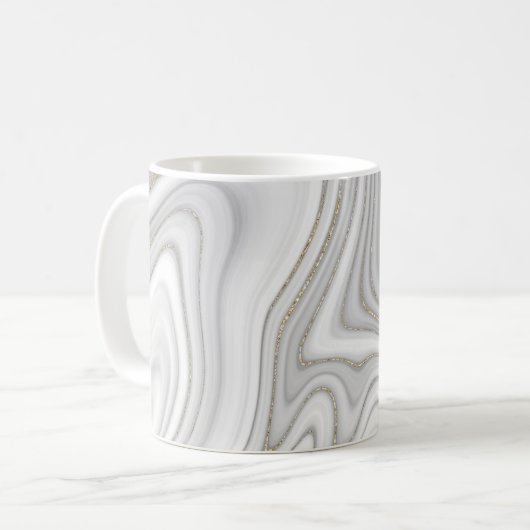 Mug Élégant parties scintillant en or liquide motif en (Devant gauche)