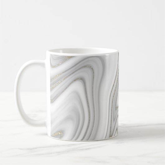 Mug Élégant parties scintillant en or liquide motif en (Gauche)